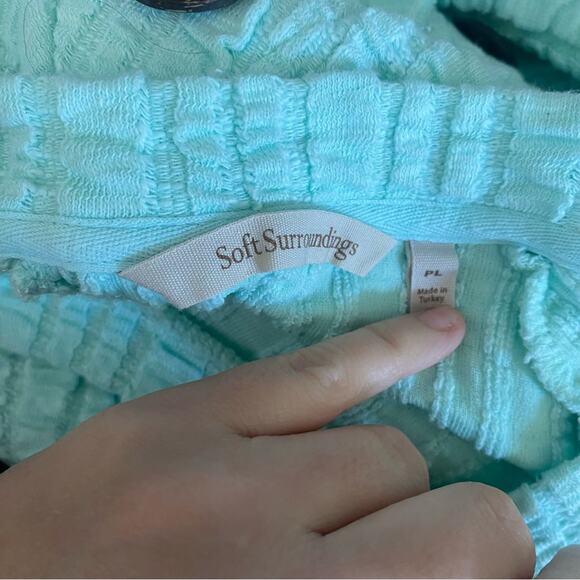 Softsurroundings Womens Seaside Inspired | Goldie Tunic Top Fair Aqua - Picture 7 of 9